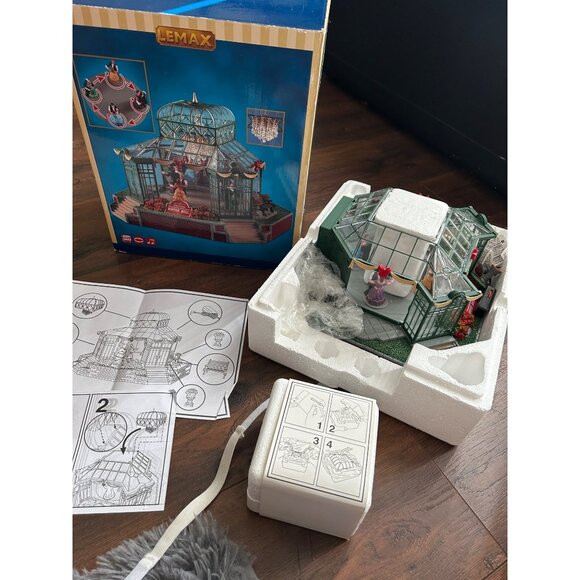 Lemax Winter Ball Conservatory Village Display With Lights & Motion Collectible - Picture 1 of 16